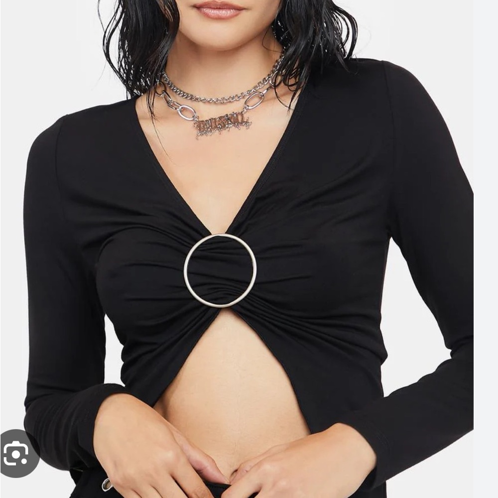 The Kript - long sleeve half crop top